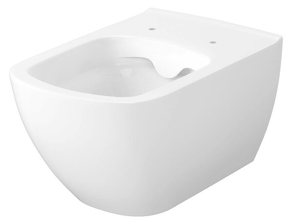 Cersanit Virgo, vas de toaletă suspendat CleanOn 56x36x37 cm cu scaun cu cădere lent, alb, S701-427
