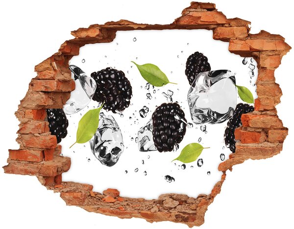Autocolant gaură 3D Explozie de fructe în beton