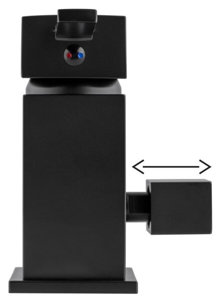 Erga Afeo, baterie de baie cu 3 orificii, negru mat, ERG-YKA-BW.AFEO-BLK