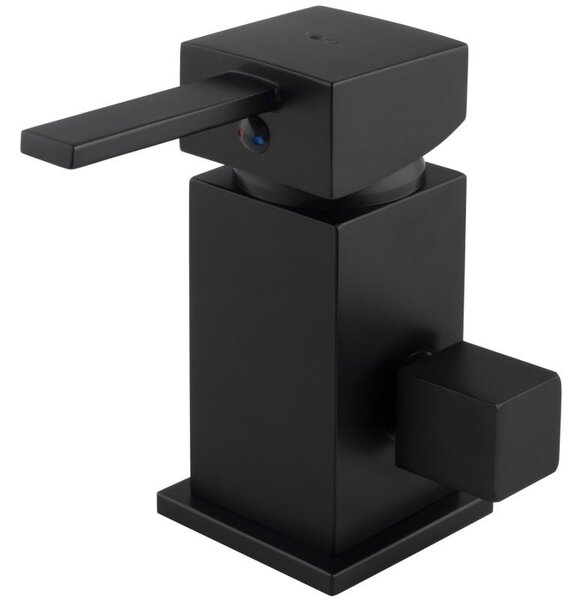Erga Afeo, baterie de baie cu 3 orificii, negru mat, ERG-YKA-BW.AFEO-BLK