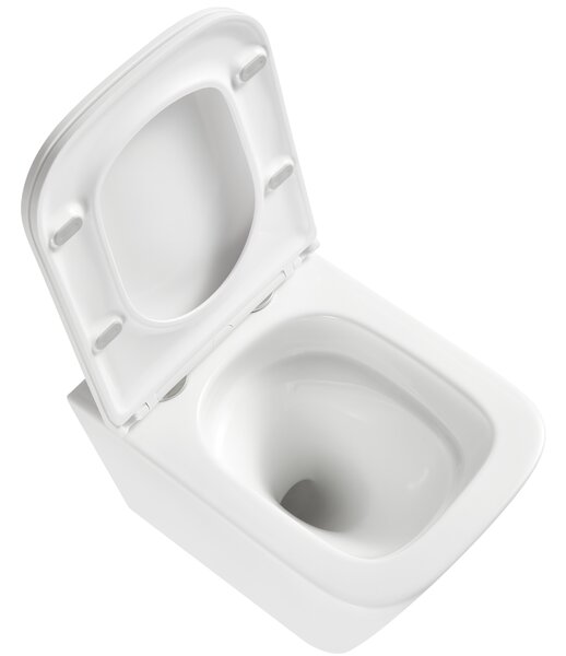 Erga Mery+, vas WC suspendat 515x360x360mm, fără rampă Tornado 2 + capac WC cu închidere lentă, alb, ERG-V03-MERY-TO2-WH