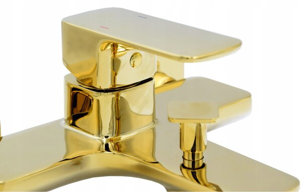 Gamma Cubic, baterie de baie de perete, auriu lucios, GMA-BCCW-TG