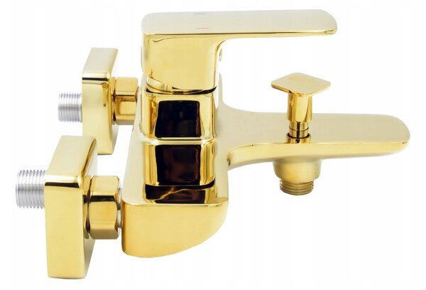 Gamma Cubic, baterie de baie de perete, auriu lucios, GMA-BCCW-TG