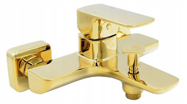 Gamma Cubic, baterie de baie de perete, auriu lucios, GMA-BCCW-TG