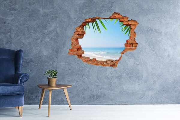 Autocolant un zid spart cu priveliște Paradis tropical la malul mării