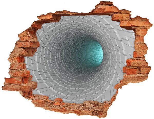 Fototapet 3D gaură în perete Tunel misterios în perete
