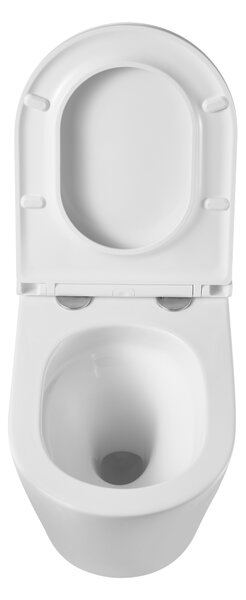 Erga Lily+, vas de toaletă suspendat 490x370x365mm, fără rampă Tornado 2 + capac WC cu închidere silențioasă, alb, ERG-V03-LILY-TO2-WH