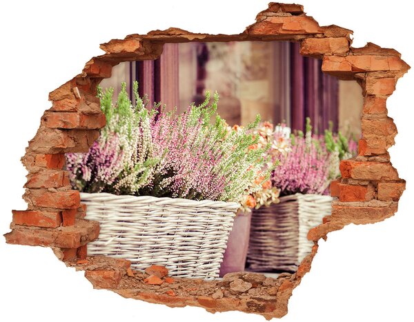 Fototapet 3D gaură în perete Un colț de flori în grădină