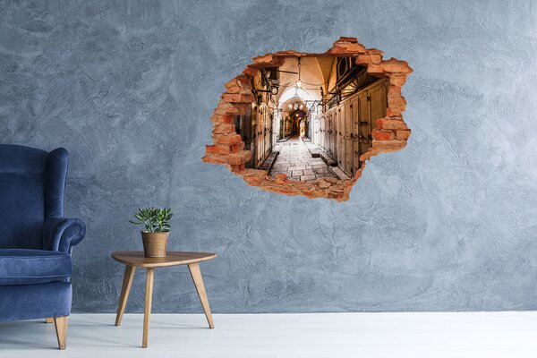 Fototapet 3D gaură în perete Farmecul vechiului bazar