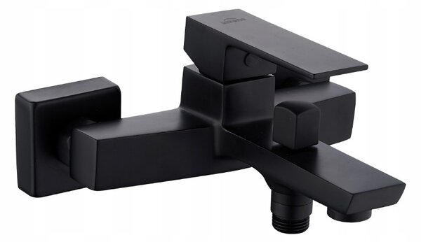 Invena Paros, robinet pentru cada montat pe perete, negru mat, BW-09-004-A