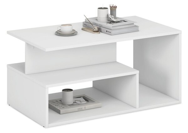 Masuta cafea IVA, alb, PAL laminat, 90x51x43 cm