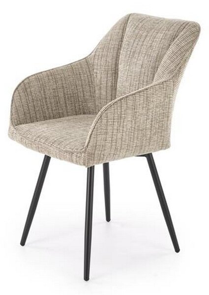 Scaun K576, bej/negru, stofa clasica/otel, 54x60x85 cm