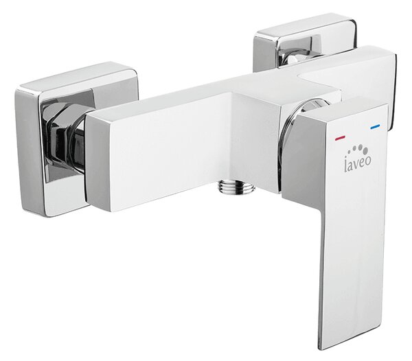 Laveo Kvadrato, baterie de duș montată pe perete h-120, crom, LAV-BLQ_040D