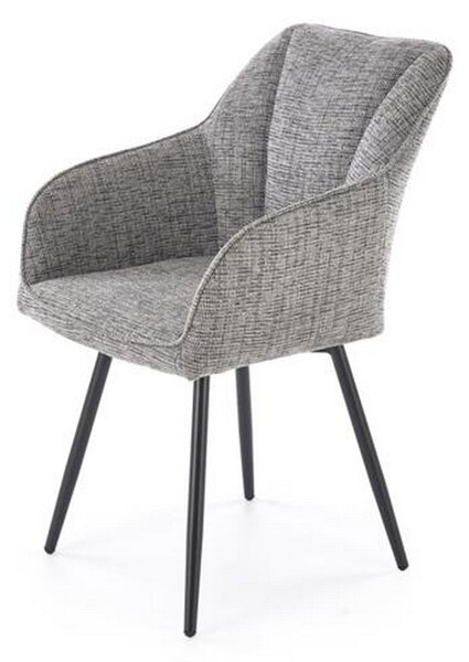 Scaun K576, gri/negru, stofa clasica/otel, 54x60x85 cm
