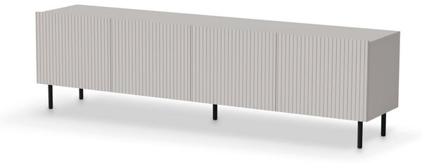 Comoda TV PAXOS RTV-2, casmir/negru, PAL laminat/otel, 200x40x54 cm
