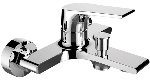 Laveo Plato, baterie de baie/duș montată pe perete h-115, crom, LAV-BLY_010D