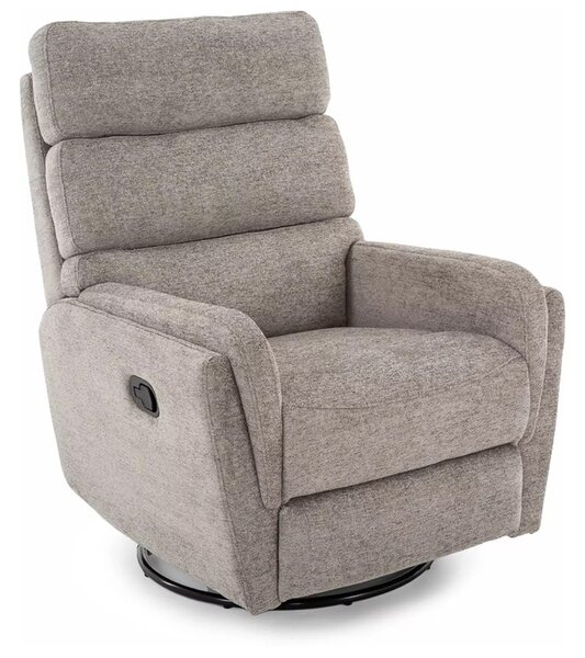Fotoliu recliner ARGOS, stofa clasica gri - Raven 07, 78x82/162x107 cm