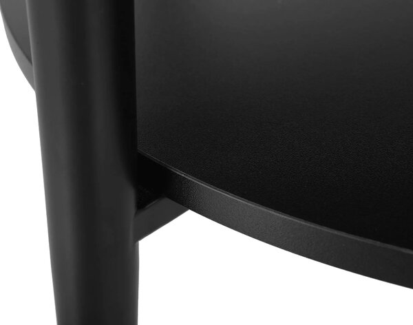 Masuta cafea ELLA A, stejar/negru mat, PAL/metal, 80x45 cm
