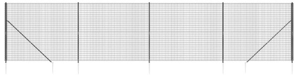 Gard plasă de sârmă cu țăruși de fixare, antracit, 1,4x10 m