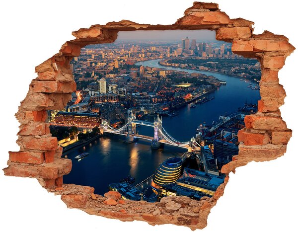 Fototapet un zid spart cu priveliște vedere aeriană din Londra