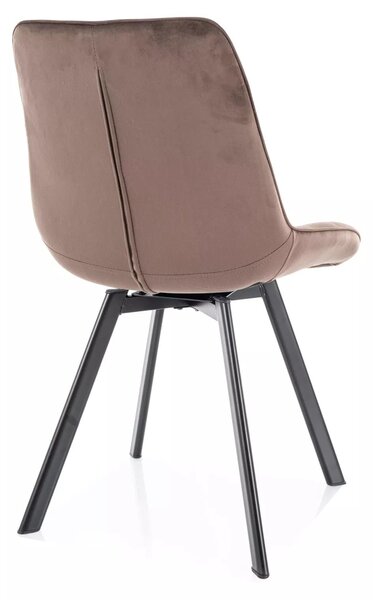 Scaun MONTI, cappuccino - Bluvel 38, stofa catifelata/metal, 51x44x88 cm