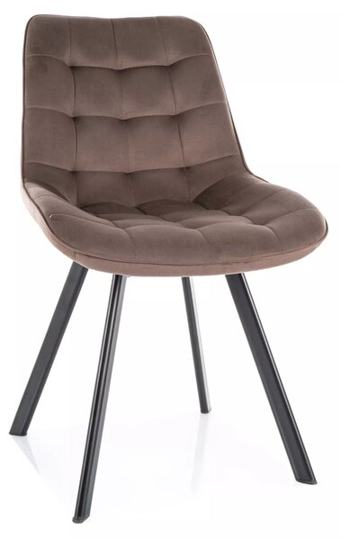 Scaun MONTI, cappuccino - Bluvel 38, stofa catifelata/metal, 51x44x88 cm