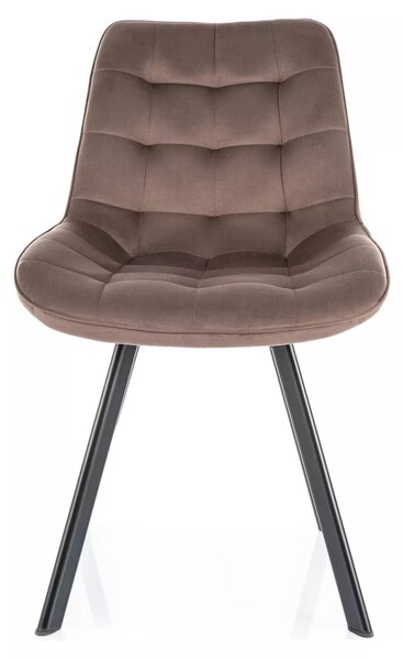Scaun MONTI, cappuccino - Bluvel 38, stofa catifelata/metal, 51x44x88 cm
