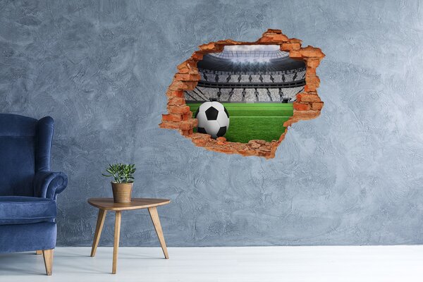 Fototapet un zid spart cu priveliște Stadion de fotbal cu o minge