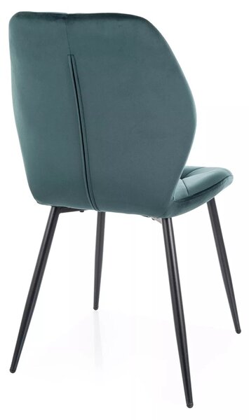 Scaun RICK, verde inchis - Bluvel 78, stofa catifelata/metal, 48x41x86 cm