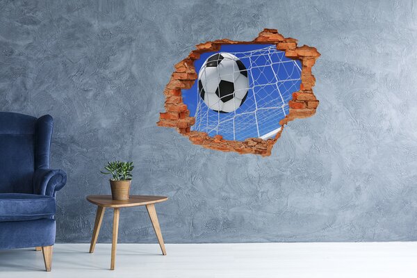 Autocolant gaură 3D Un gol în fotbal