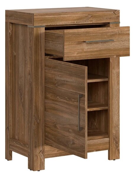 Comoda GENT, stejar stirling, PAL laminat, 66x40x101 cm