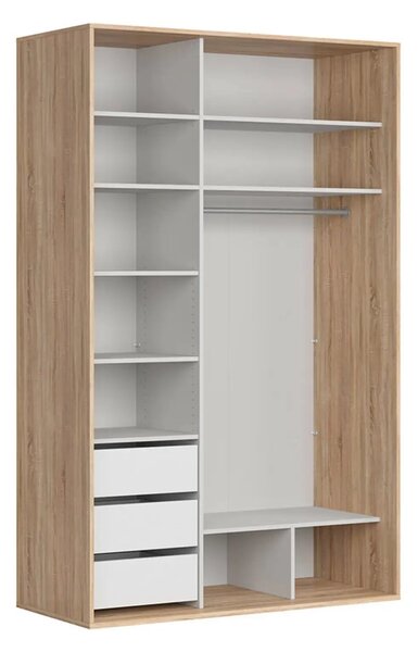 Dulap FLEX, stejar sonoma, PAL, cu 2 usi, 150x66x240 cm