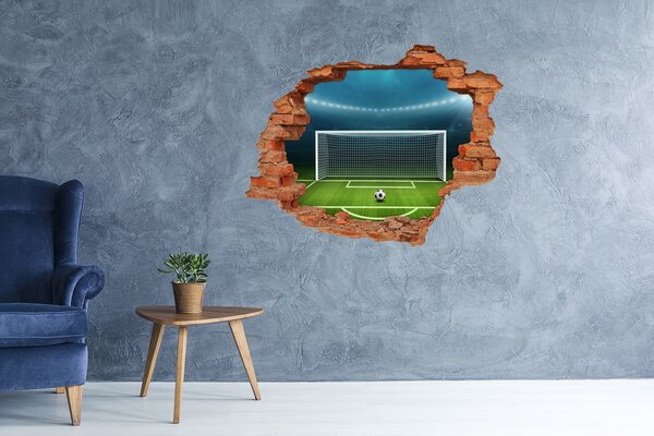 Autocolant gaură 3D Stadionul de fotbal din spatele găurii din perete
