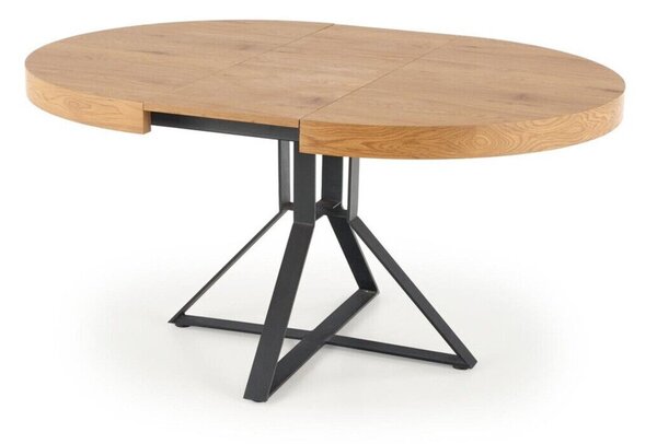 Masă Houston 1224, Stejar auriu, Negru, 77cm, 60 kg