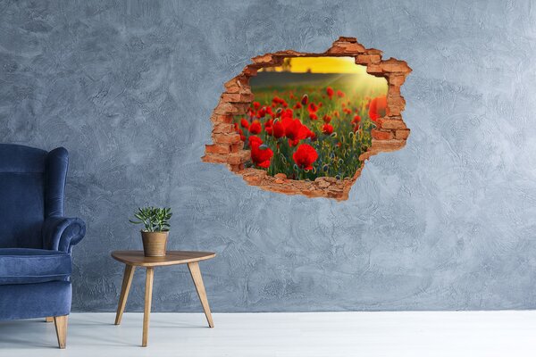 Fototapet 3D gaură în perete Un paradis floral cu o gaură în perete