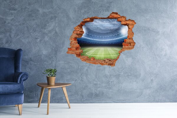 Autocolant gaură 3D Stadionul de fotbal în acțiune