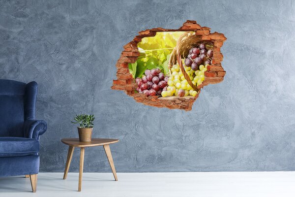 Fototapet 3D gaură în perete Fructe în coș