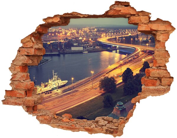 Fototapet 3D gaură în perete Szczecin Polonia