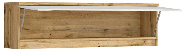 Dulap suspendat NUIS, stejar wotan/alb lucios, PAL, 135x29x38 cm