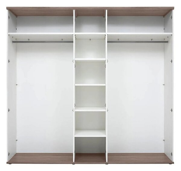 Dressing STOCKHOLM, pin alb andersen/stejar sonoma, PAL, cu 5 usi, 243x59x226 cm