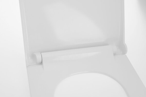 Sapho Sapho, scaun de toaletă AVVA Slim cu închidere lentă, alb/crom, 100787