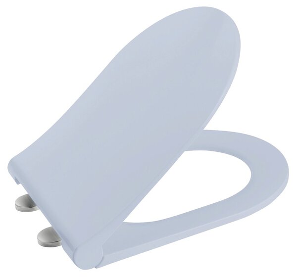 Sapho Sapho, scaun de toaletă AVVA Slim cu închidere lentă, albastru deschis mat, 100787-107