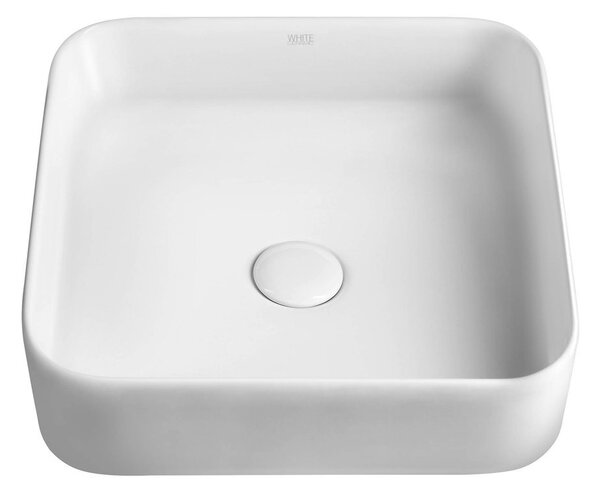 Sapho Sapho, Chiuveta blat din ceramica BLADE 40x11,5x40 cm fara preaplin, alb, WH050