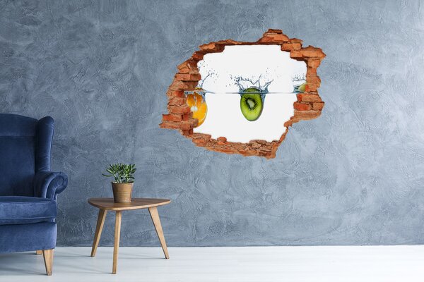 Fototapet 3D gaură în perete Kiwi în apă