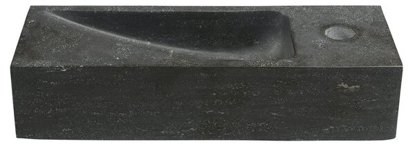 Sapho Sapho, chiuveta din piatra BLOK 38x8x14 cm, antracit negru, 2401-31