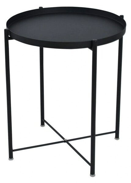 Masuta cafea TIM, negru, metal, 48x48x53 cm