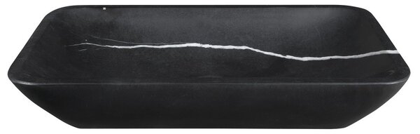 Sapho Sapho, chiuveta din piatra BLOK 60x11x35 cm, negru Marquin, mat, 2401-39