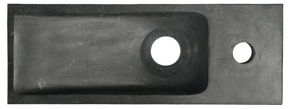 Sapho Sapho, chiuveta din piatra BLOK 38x8x14 cm, antracit negru, 2401-31
