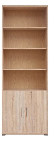 Biblioteca OFFICE, stejar sonoma, PAL laminat, cu 2 usi, 79x35x221 cm