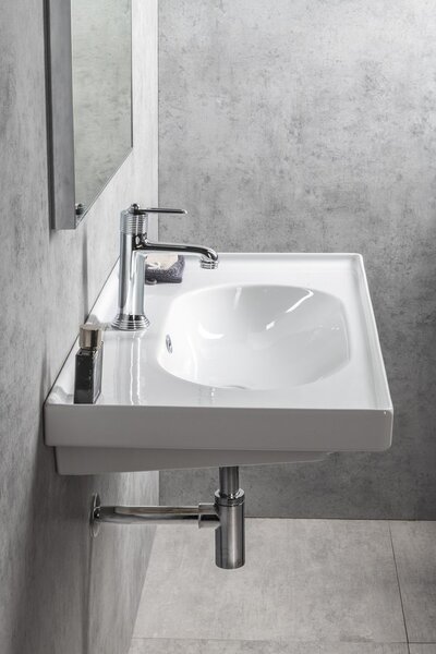 Sapho Sapho, chiuveta ceramica BRAND 80x45 cm, alba, TU0422